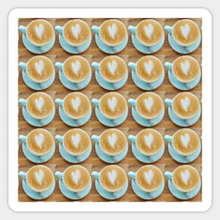 Love Heart Lattes Print Sticker